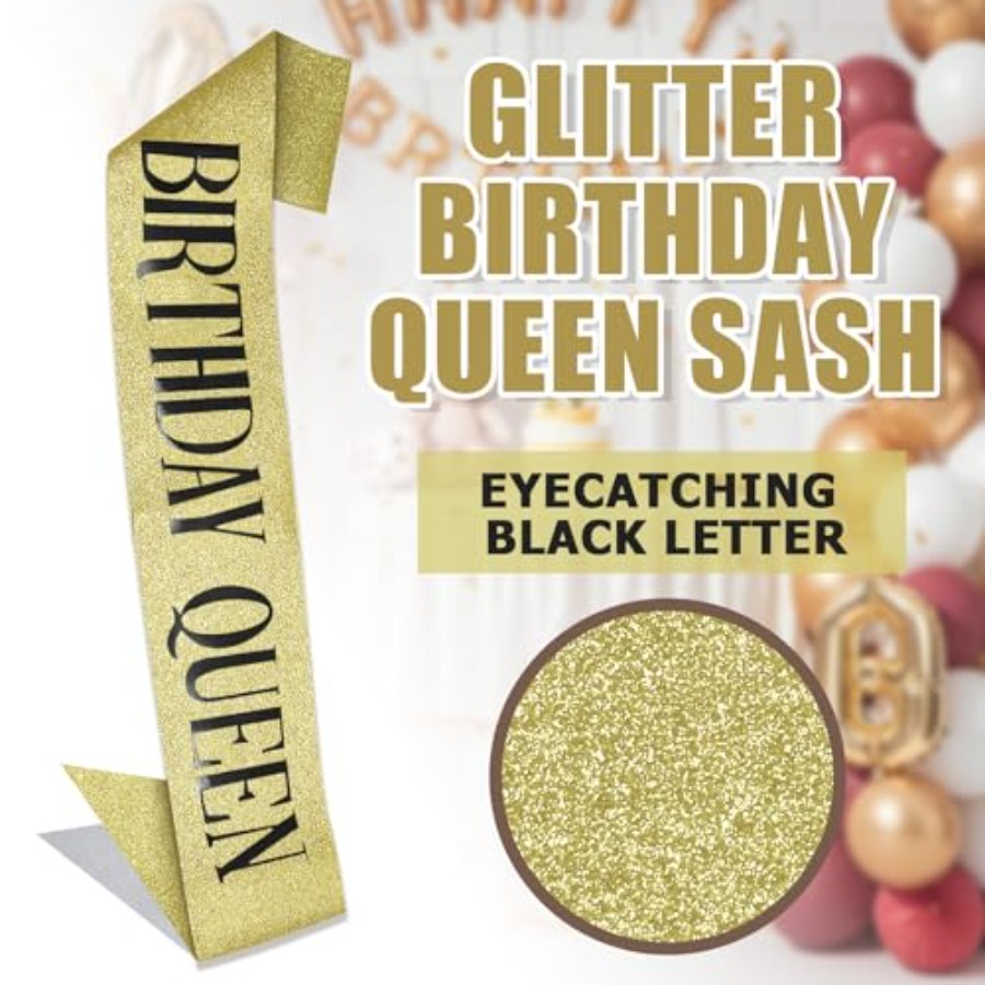 Birthday Queen Sash Glitter Go – Birthday Sash Glitter Bewertung und Preis