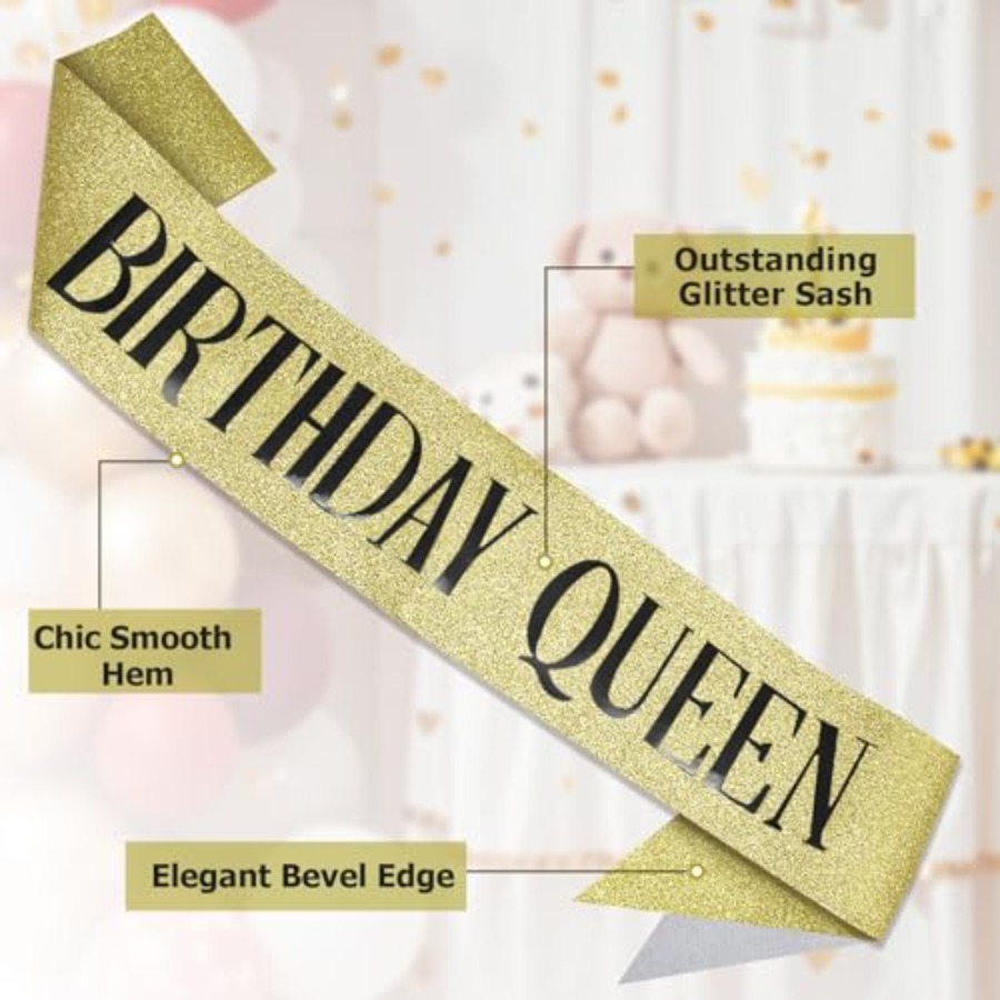 Birthday Queen Sash Glitter Go – Birthday Sash Glitter Bewertung und Preis