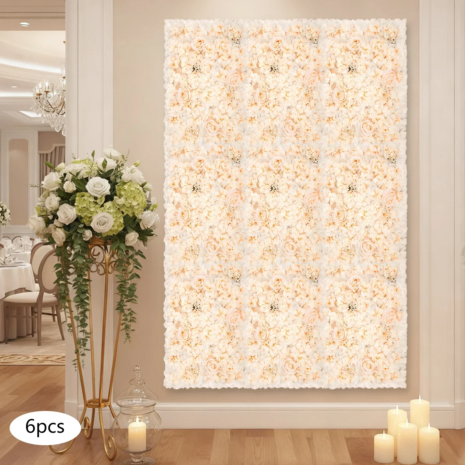 6 PCS 60*40cm Artificial Flowe – Flower Wall Panel Bewertung und Preis