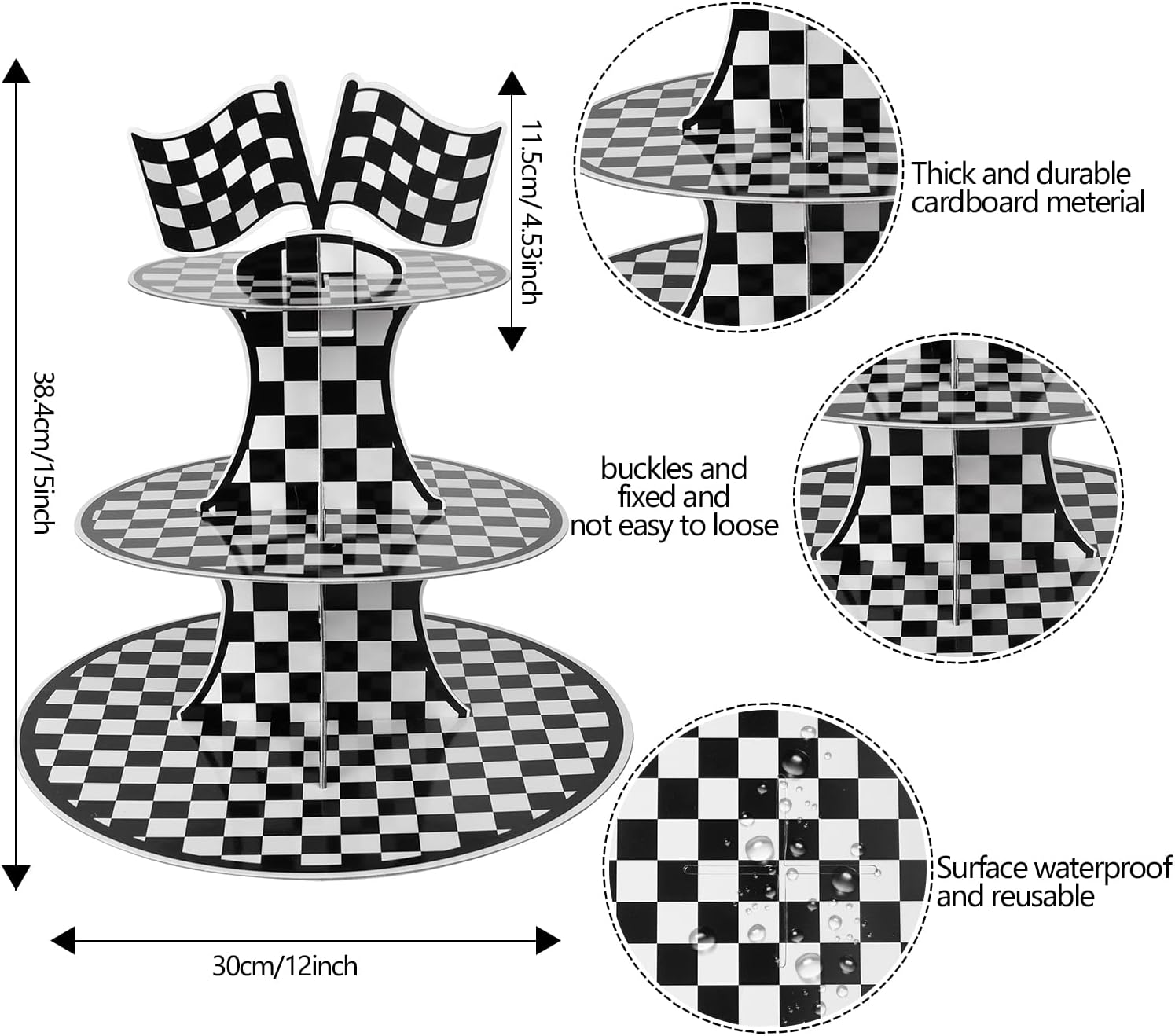 3-Tier Cardboard Cupcake Stand – Cupcake Stand Tier Bewertung und Preis