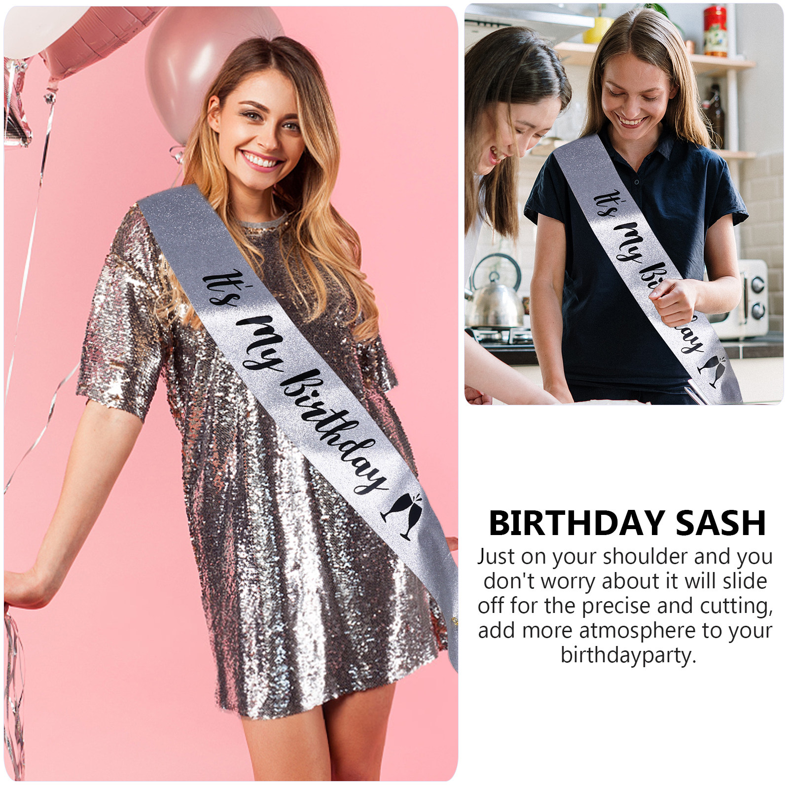 1Pcs Glitter Cloth Birthday Pa – Birthday Sash Glitter Bewertung und Preis