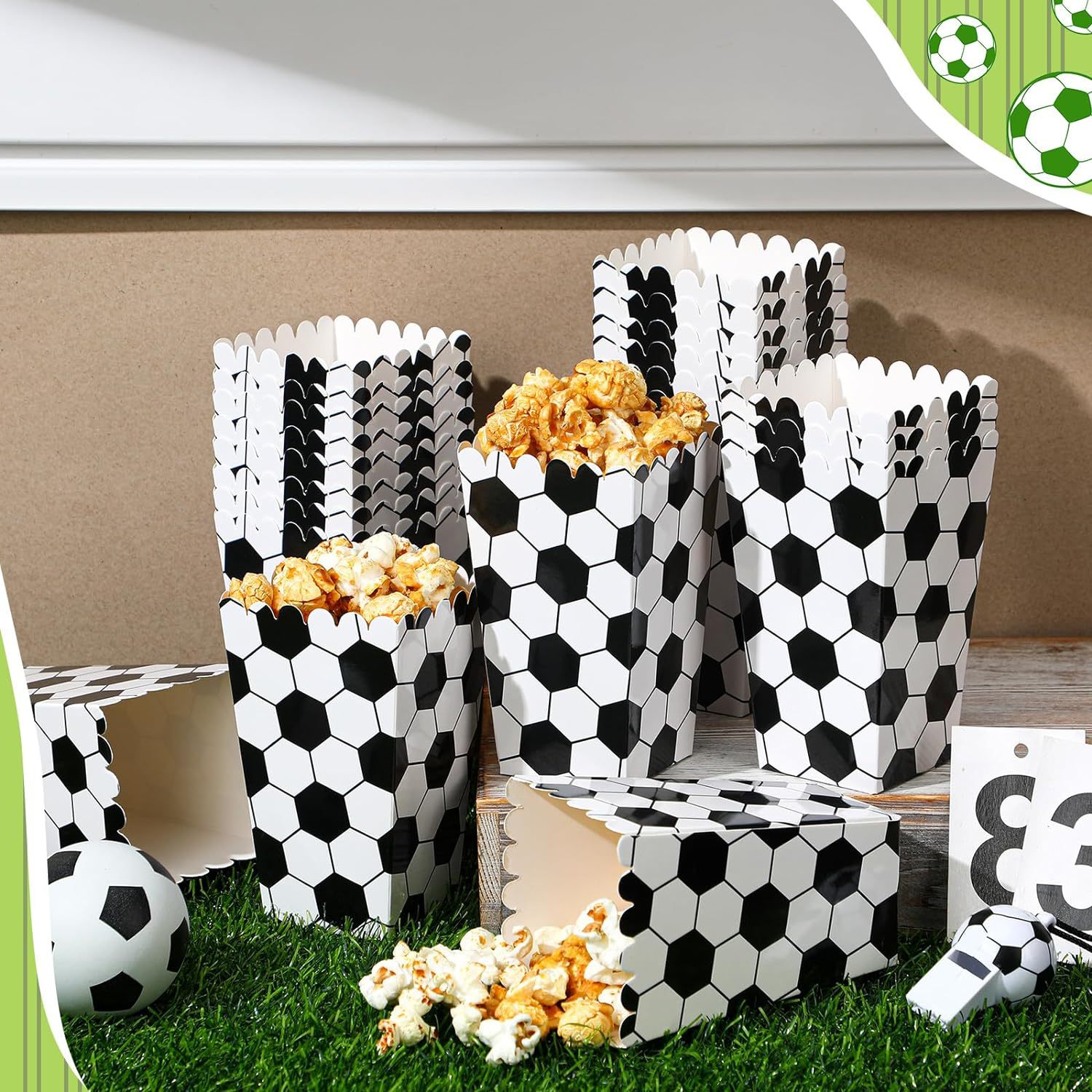 6/18Pcs  Football Popcorn Boxe – Event Party Box Bewertung und Preis