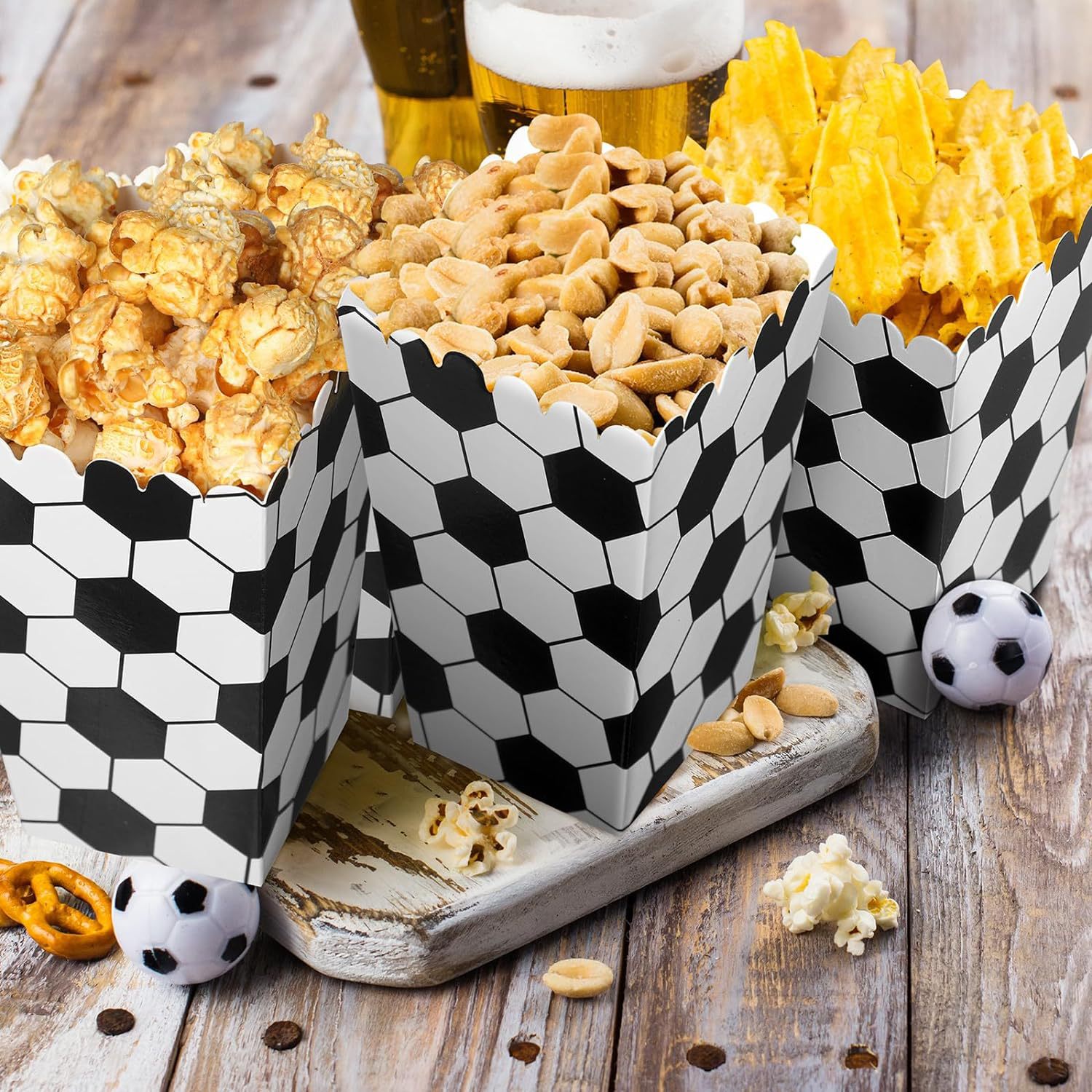 6/18Pcs  Football Popcorn Boxe – Event Party Box Bewertung und Preis