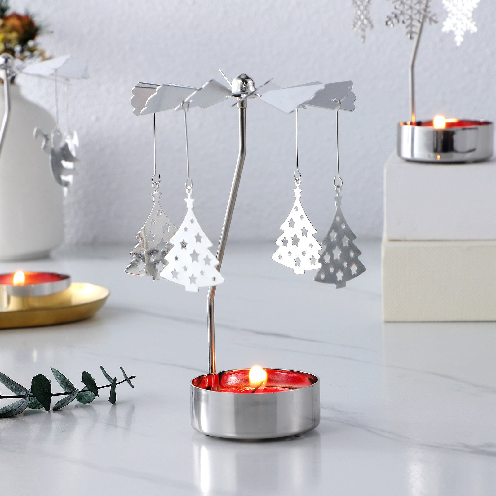 3Pcs Metal Rotating Candlehold – Centerpiece Stick Bewertung und Preis