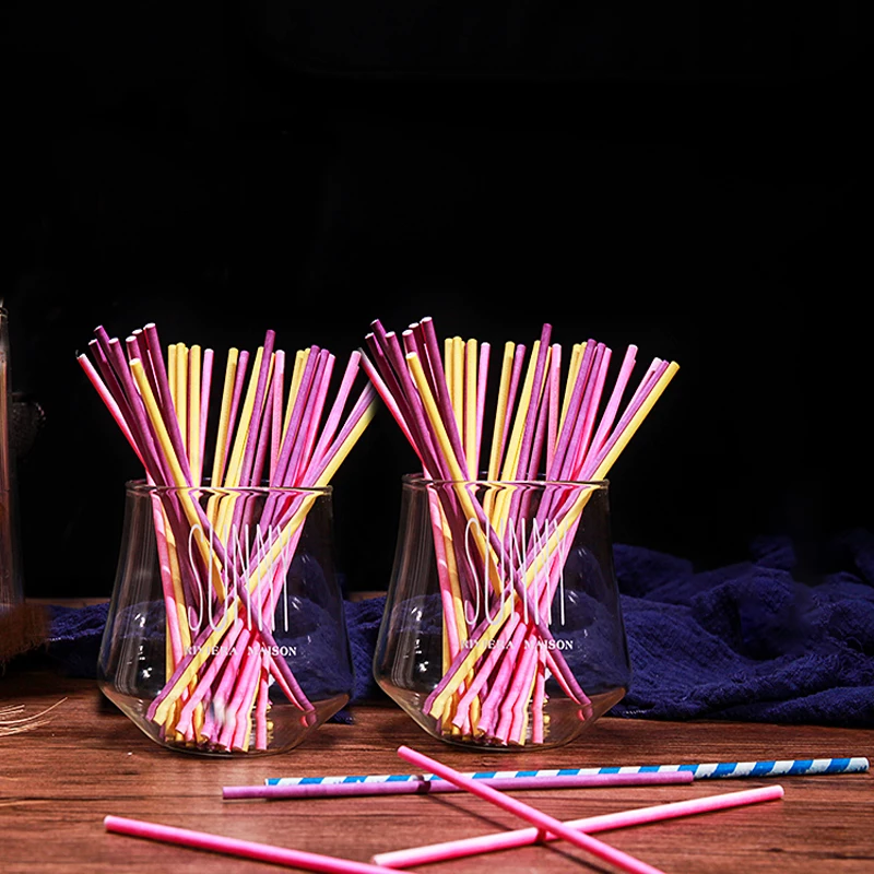 100Pcs/Lot Paper Lollipop Stic – Paper Straw Color Bewertung und Preis