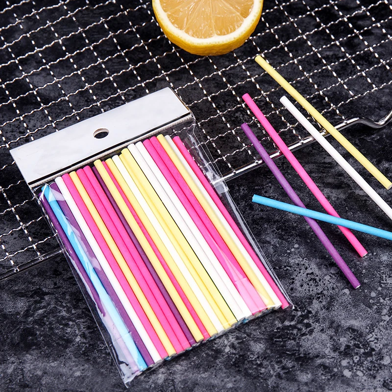 100Pcs/Lot Paper Lollipop Stic – Paper Straw Color Bewertung und Preis