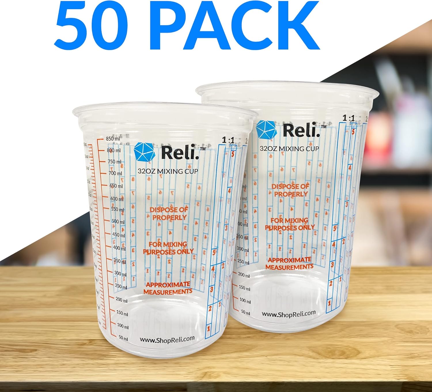 50 Pcs 32oz Disposable Paint M – Plastic Cup 50Pcs Bewertung und Preis