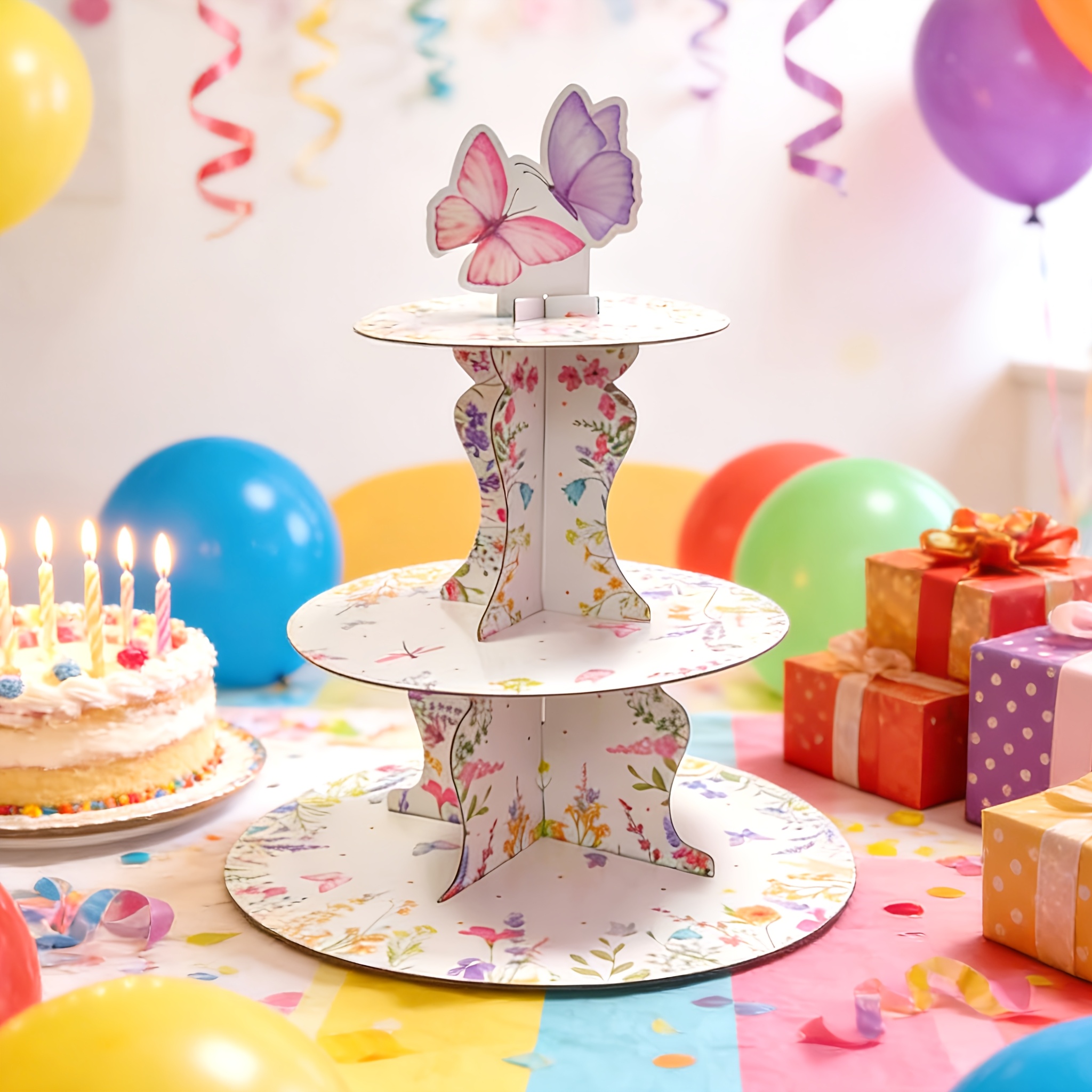 3-Tier Wildflower Butterfly Ca – Cupcake Stand Tier Bewertung und Preis