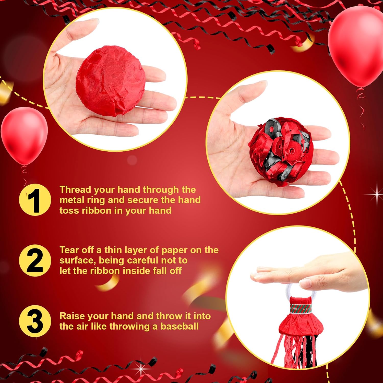 Red Hand Throwing Streamers Co – Confetti Cannon Tube Bewertung und Preis