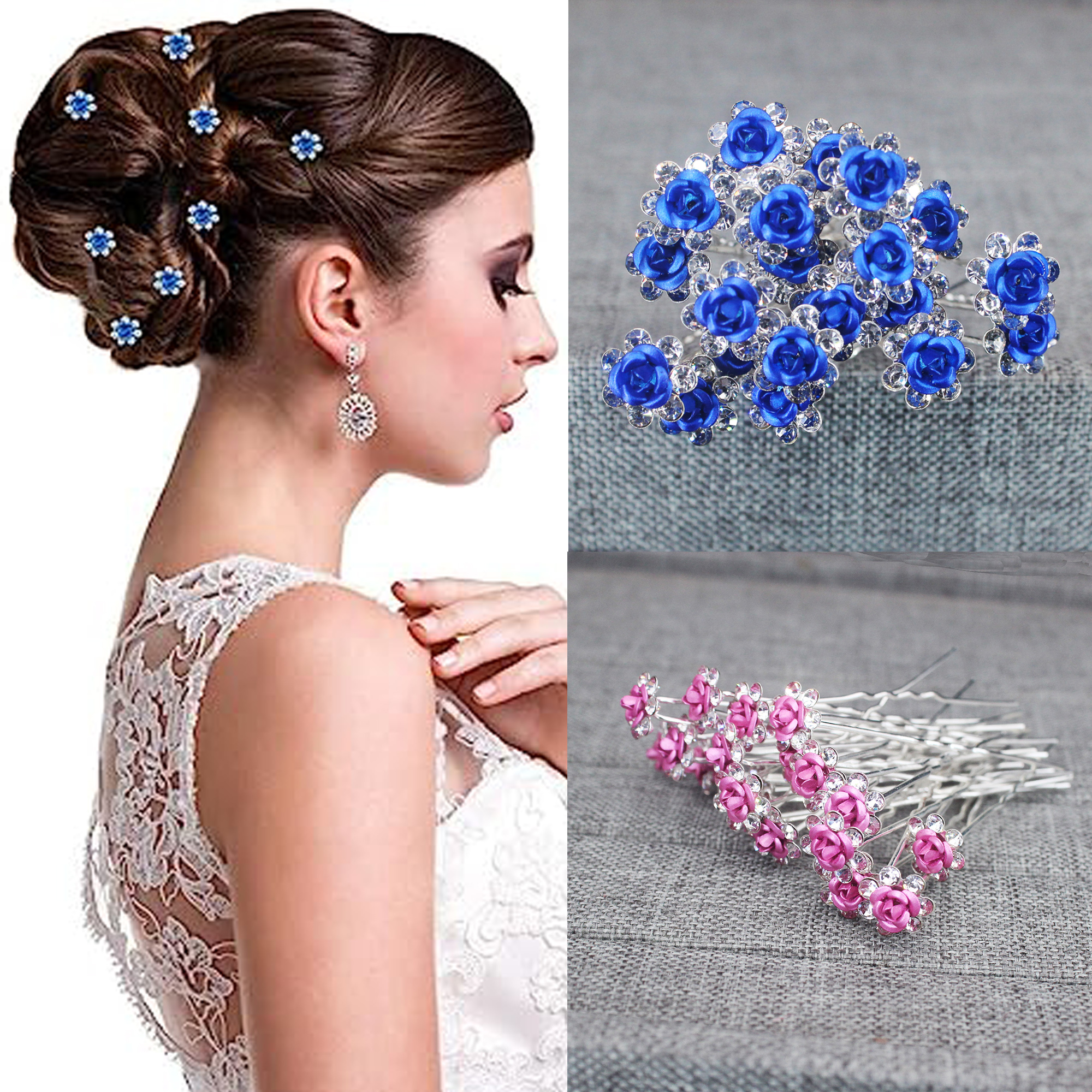 20PCS Rose Flower Rhinestone H – Event Suppliers Bewertung und Preis
