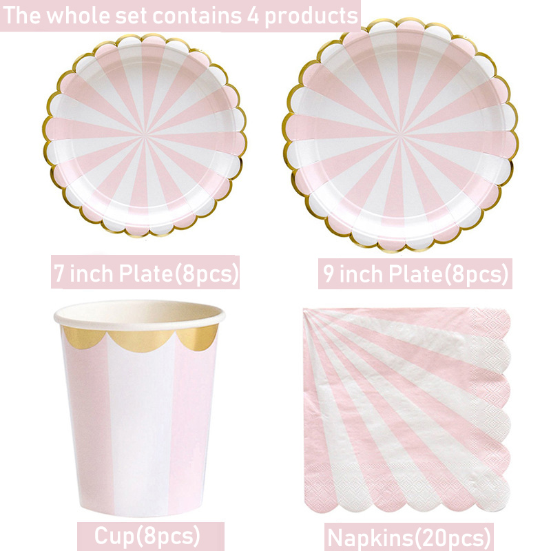 Striped Disposable Tableware P – Paper Straw Color Bewertung und Preis