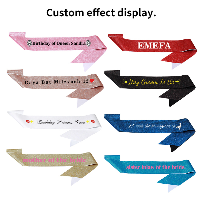 Diy Custom Glitter Satin Sash  – Birthday Sash Glitter Bewertung und Preis