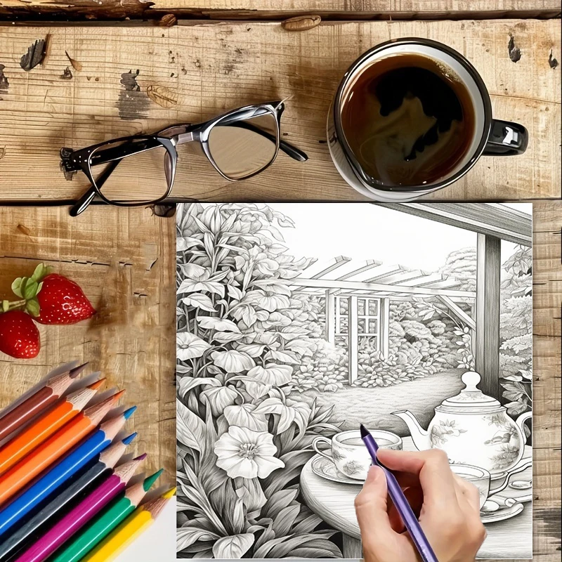 Tea In The Gardens Coloring Bo – Supply Event Bewertung und Preis