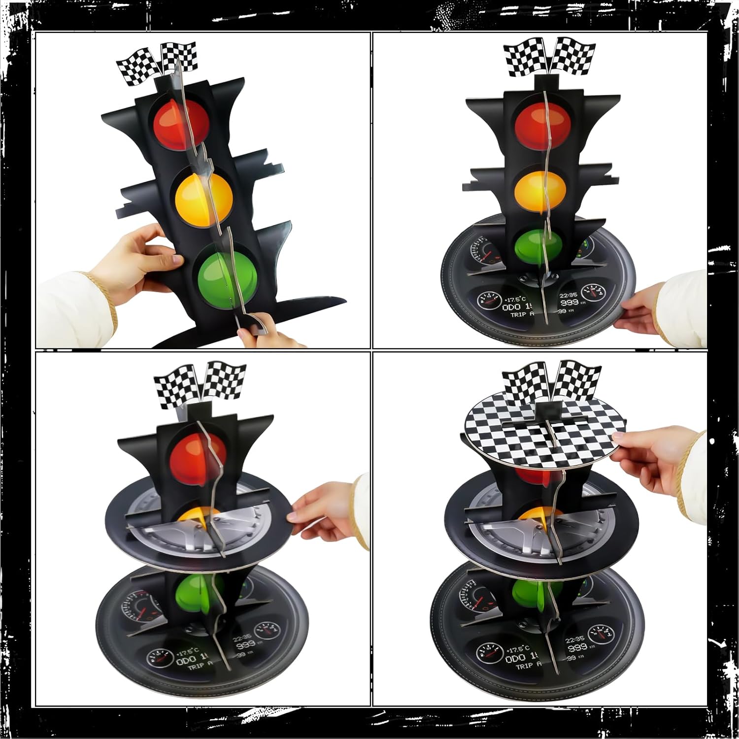 3-Tier Race Car Cupcake Stand, – Cupcake Stand Tier Bewertung und Preis
