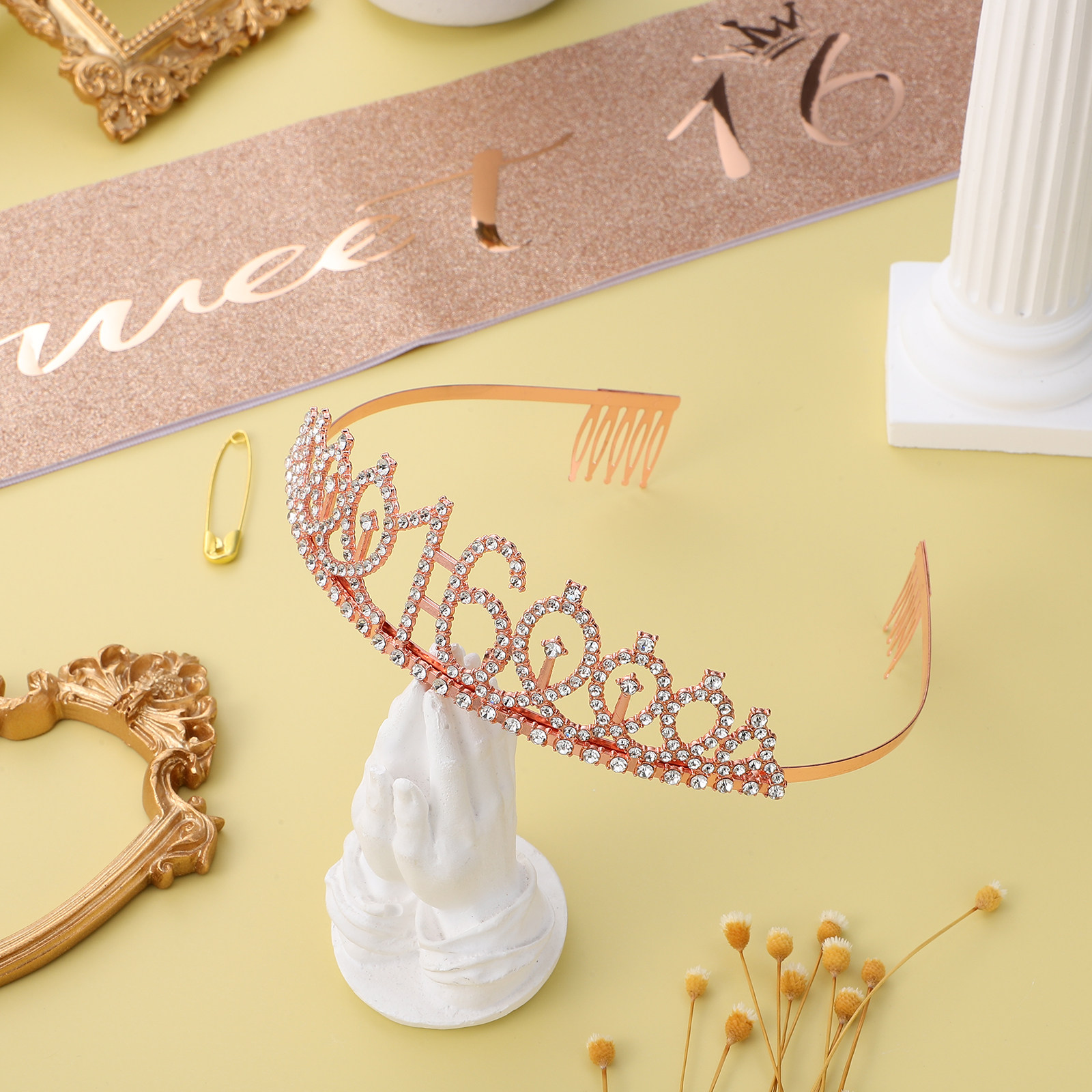 1Set Glittering Birthday Tiara – Birthday Sash Glitter Bewertung und Preis